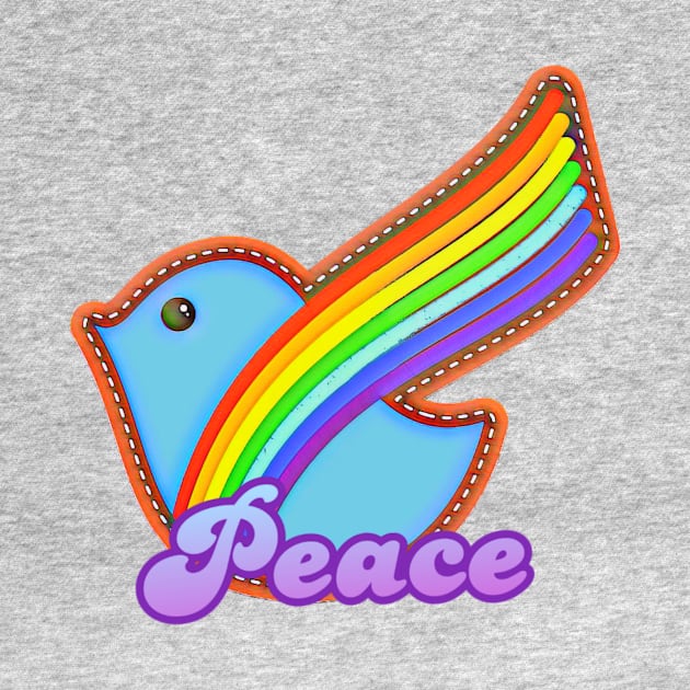 Rainbow Dove of Peace by AlondraHanley